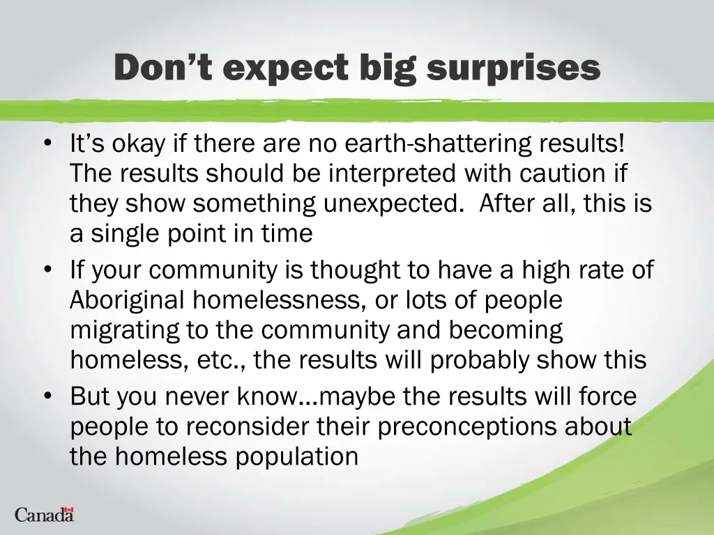 don t expect big surprises