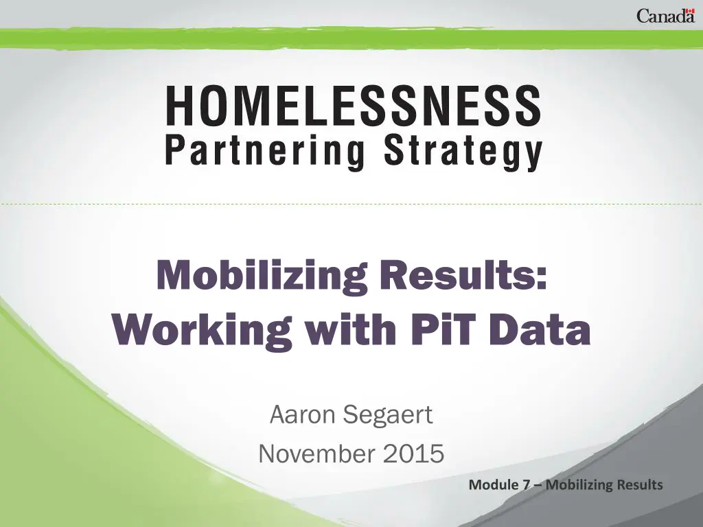 mobilizing results working with pit data
