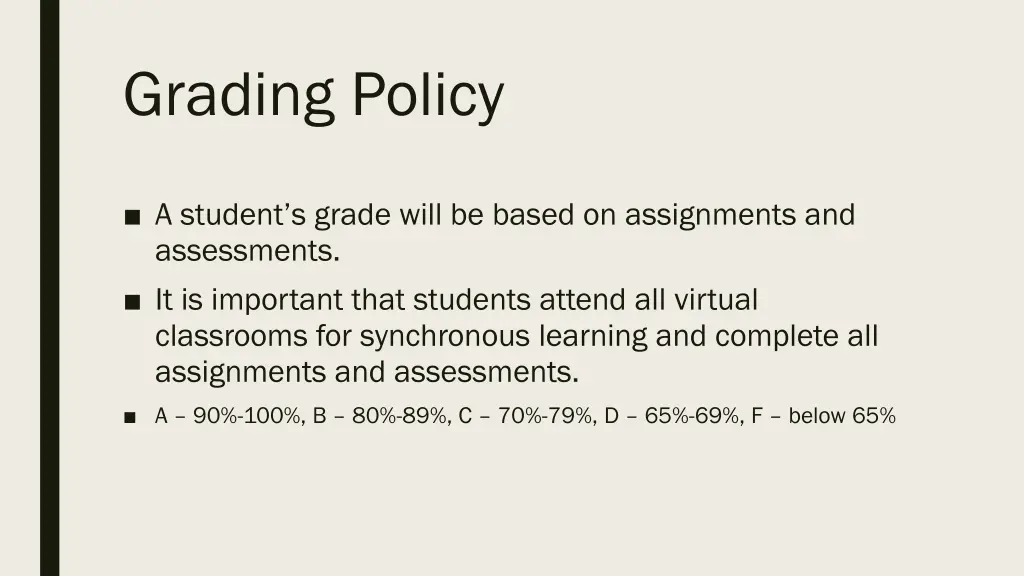 grading policy
