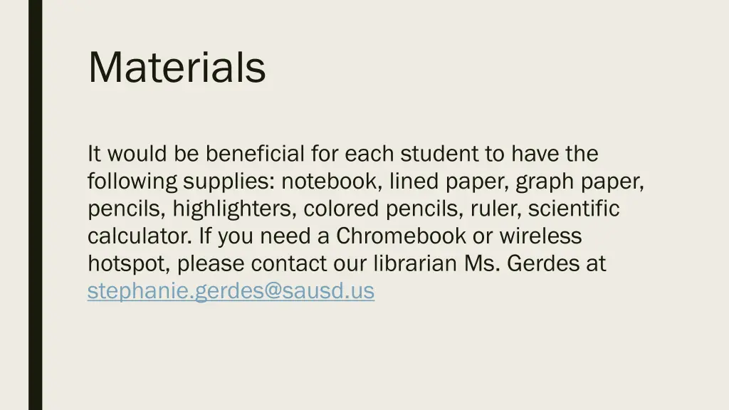 materials
