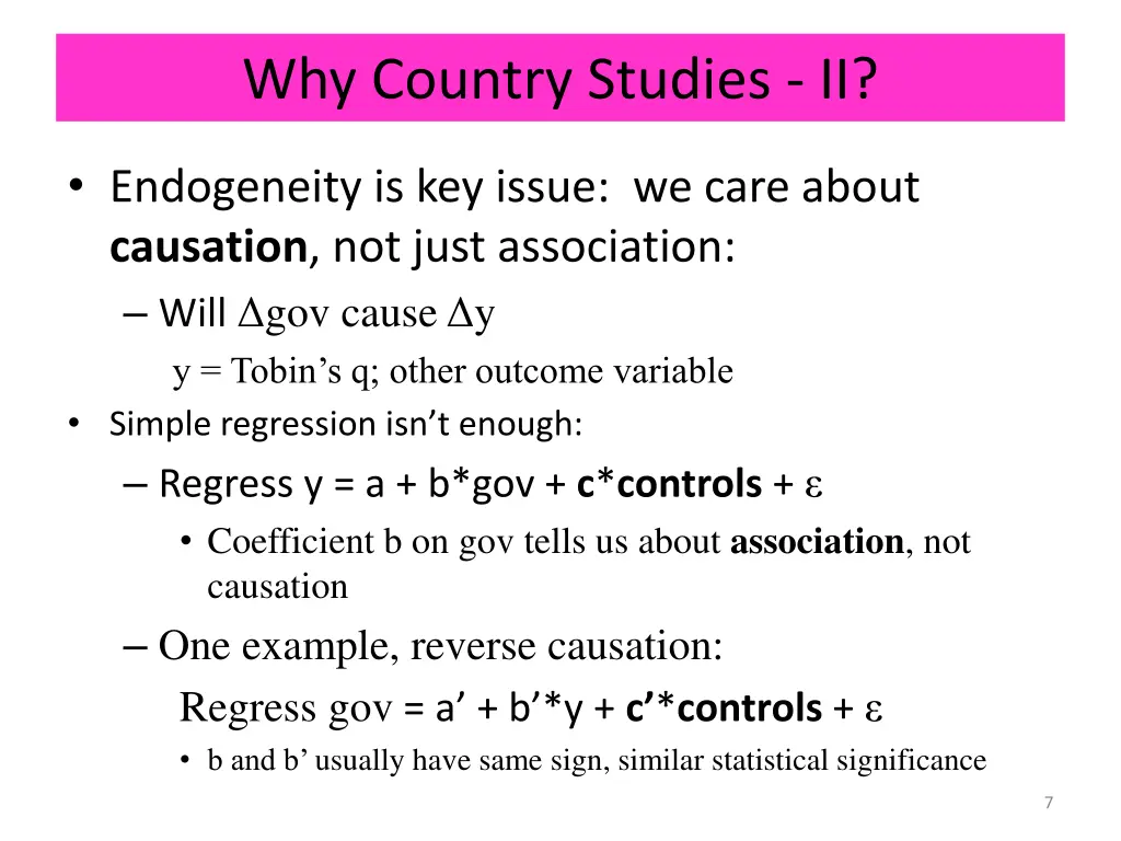 why country studies ii