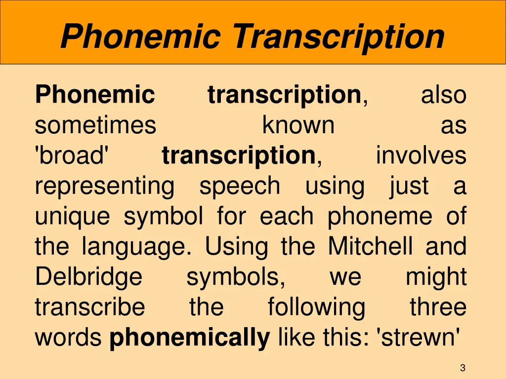 phonemic transcription 1