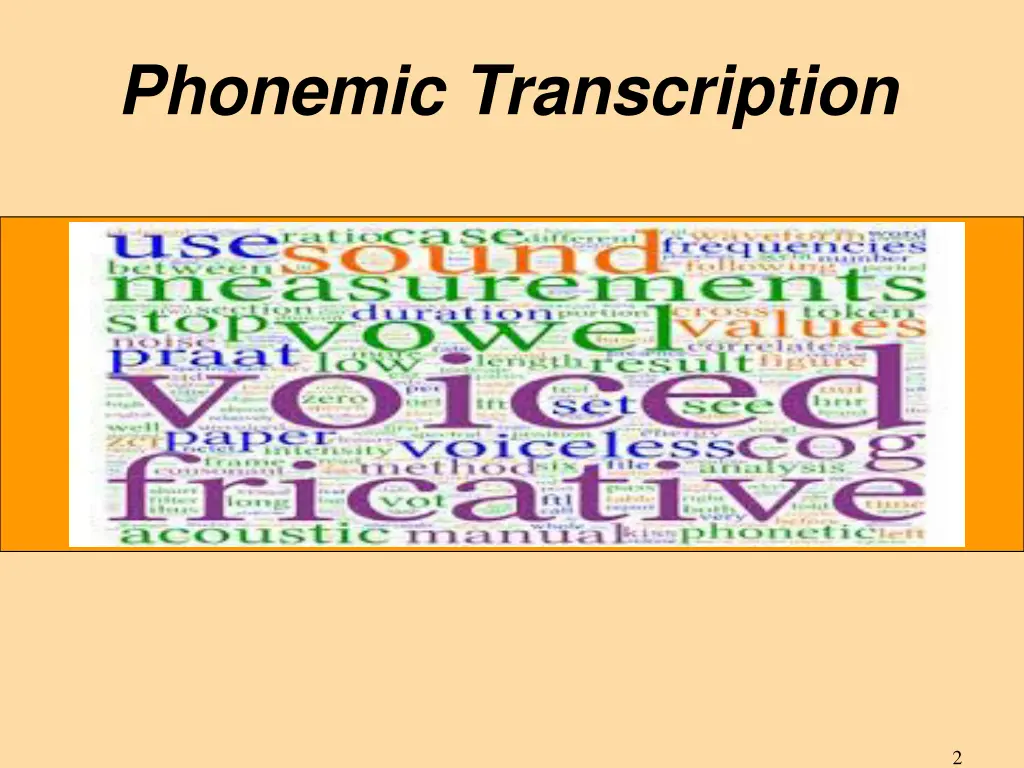 phonemic transcription