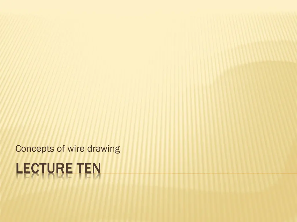 concepts of wire drawing