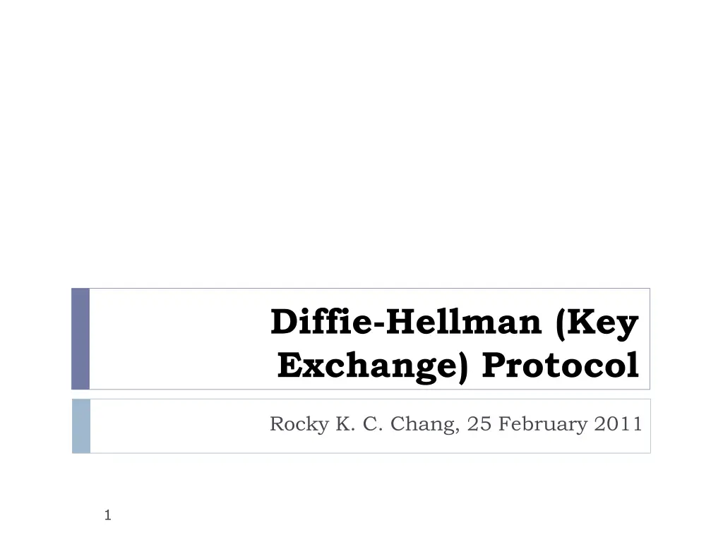 diffie hellman key exchange protocol