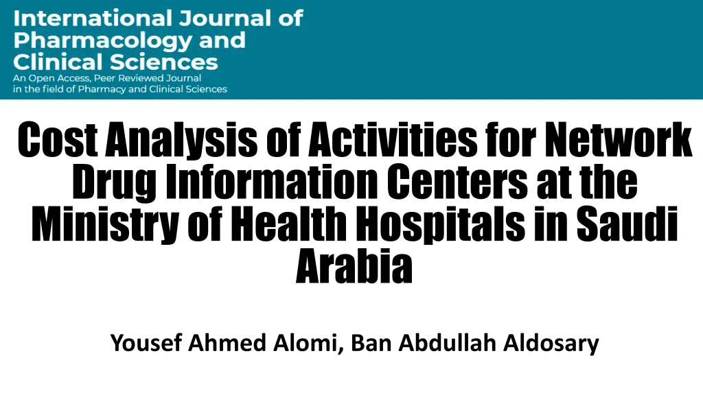 cost analysis of activities for network drug