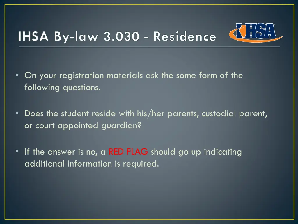 ihsa by law 3 030 residence 1