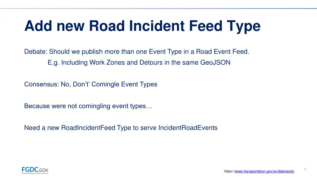 add new road incident feed type