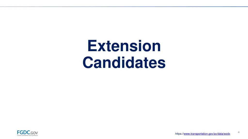 extension candidates