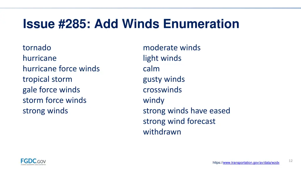 issue 285 add winds enumeration