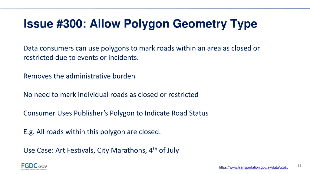 issue 300 allow polygon geometry type