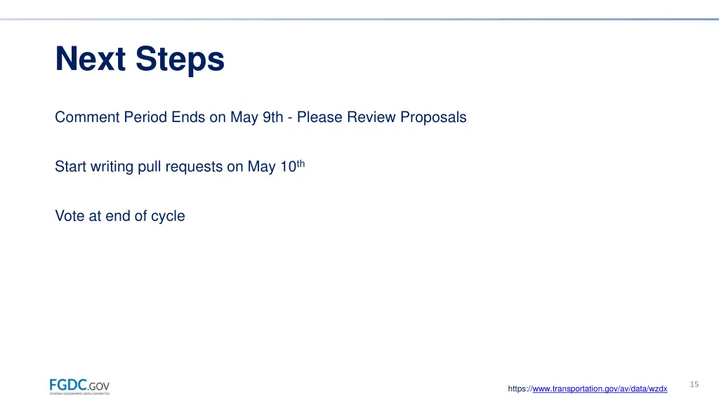 next steps