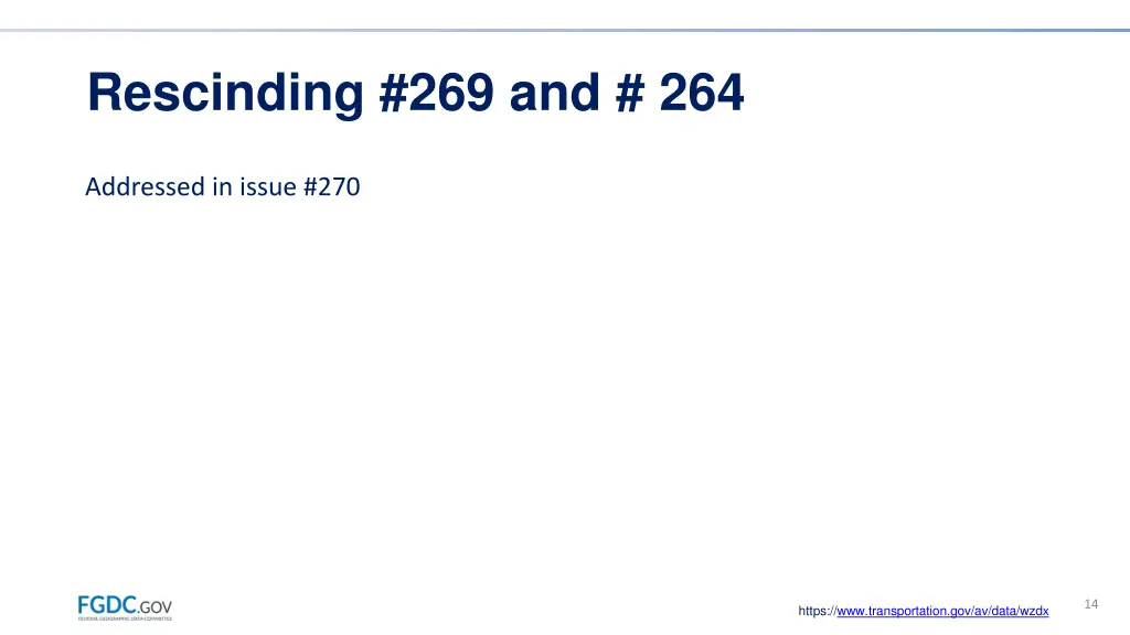 rescinding 269 and 264
