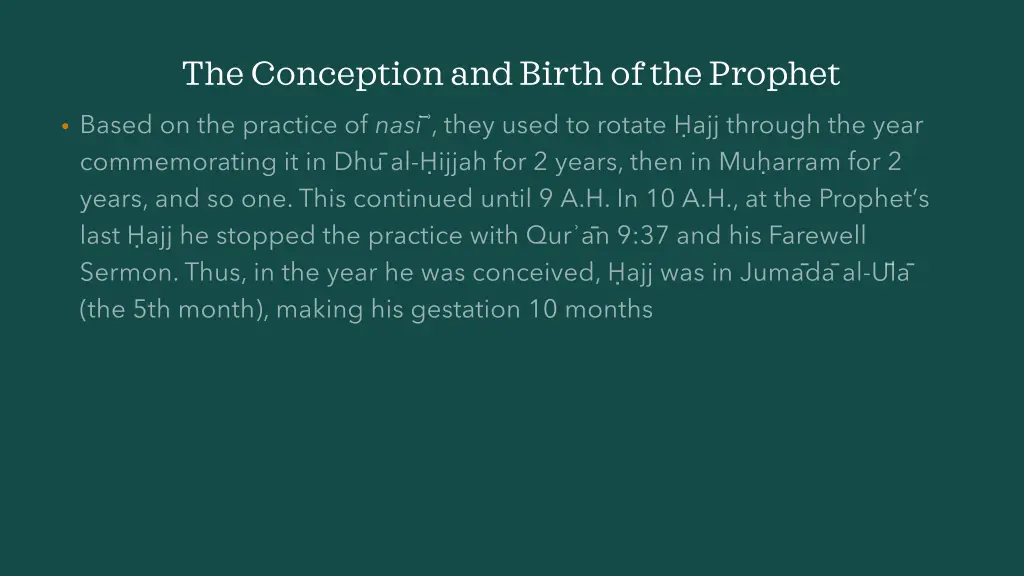 the conception and birth of the prophet 5