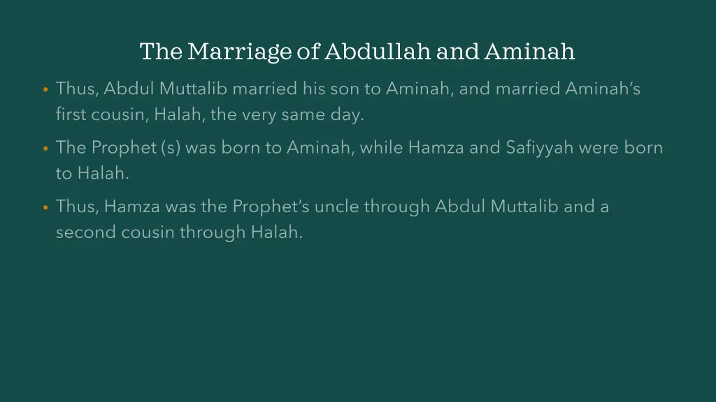 the marriage of abdullah and aminah 2