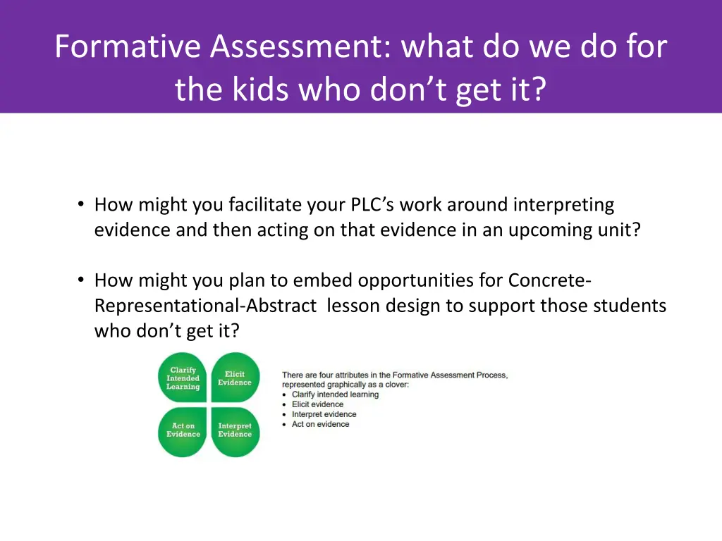 formative assessment what do we do for the kids 1