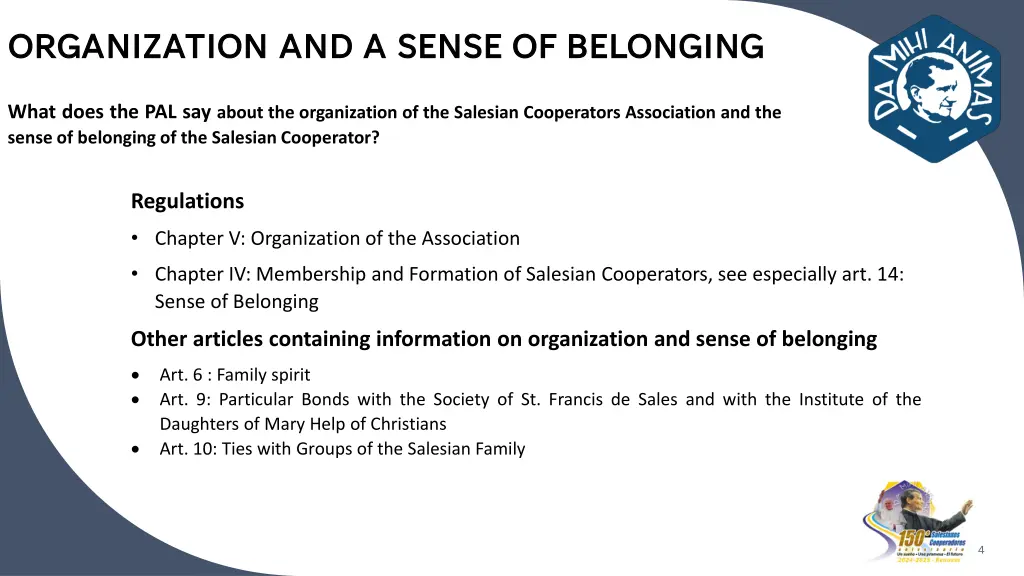organization and a sense of belonging 1