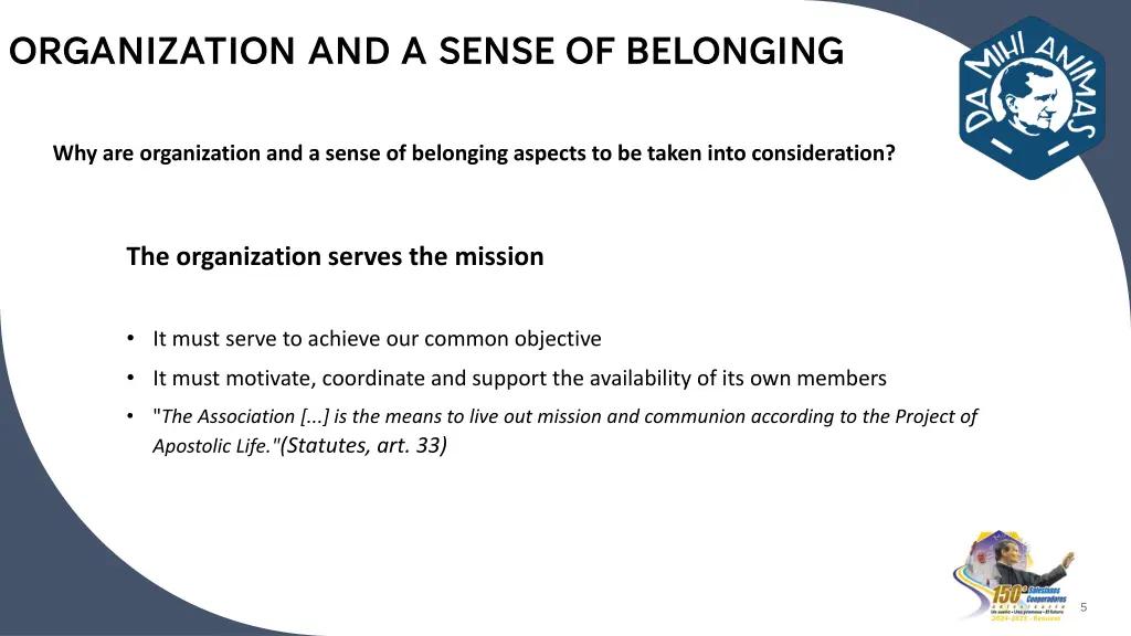 organization and a sense of belonging 2