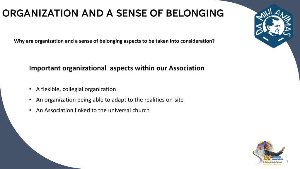 organization and a sense of belonging 4