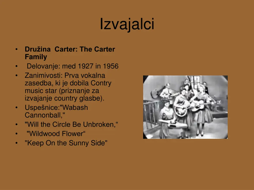 izvajalci