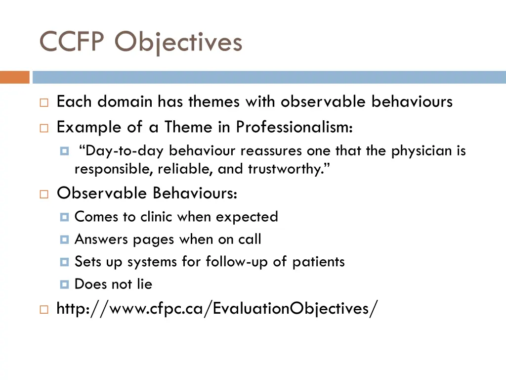 ccfp objectives