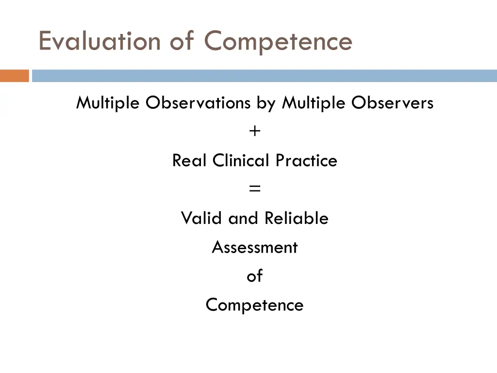 evaluation of competence
