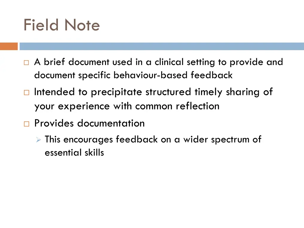 field note