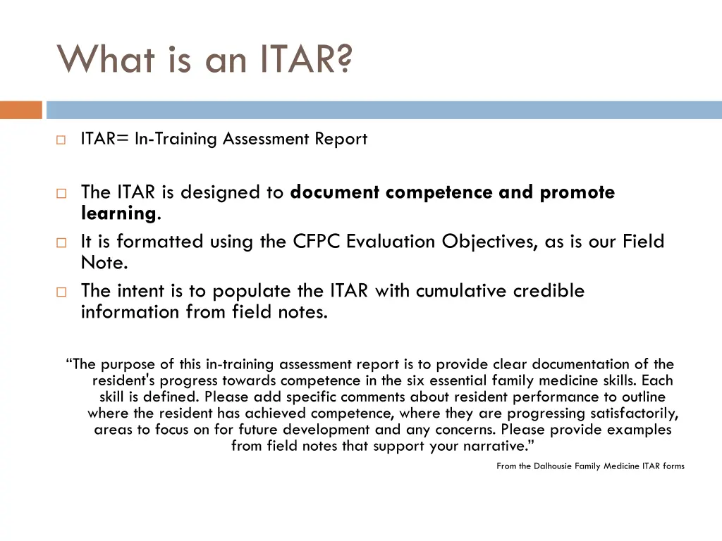what is an itar