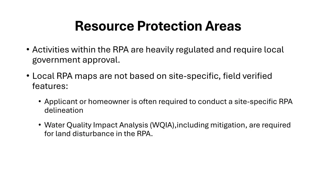 resource protection areas