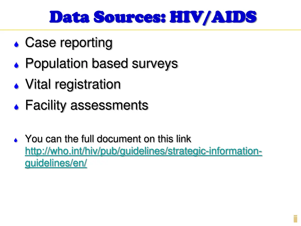 data sources hiv aids data sources hiv aids