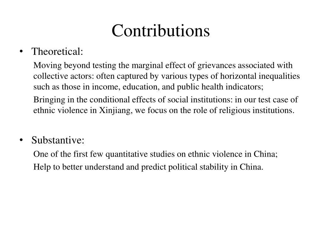 contributions
