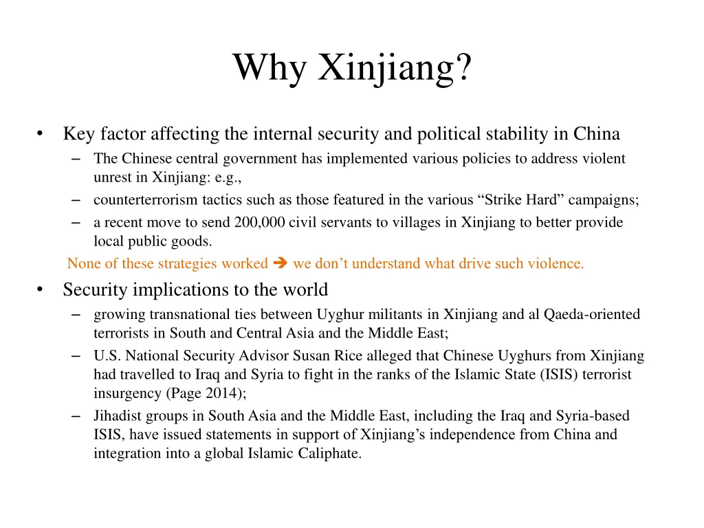 why xinjiang