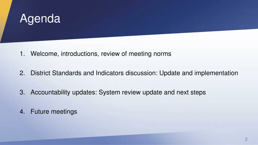 agenda