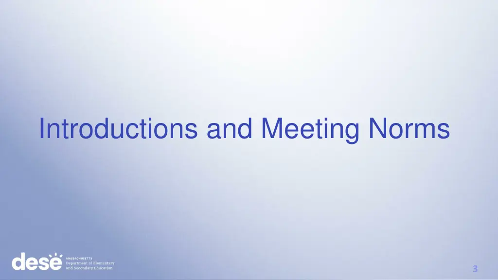 introductions and meeting norms