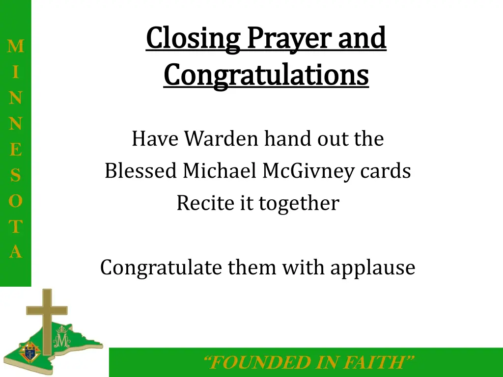 closing prayer and closing prayer