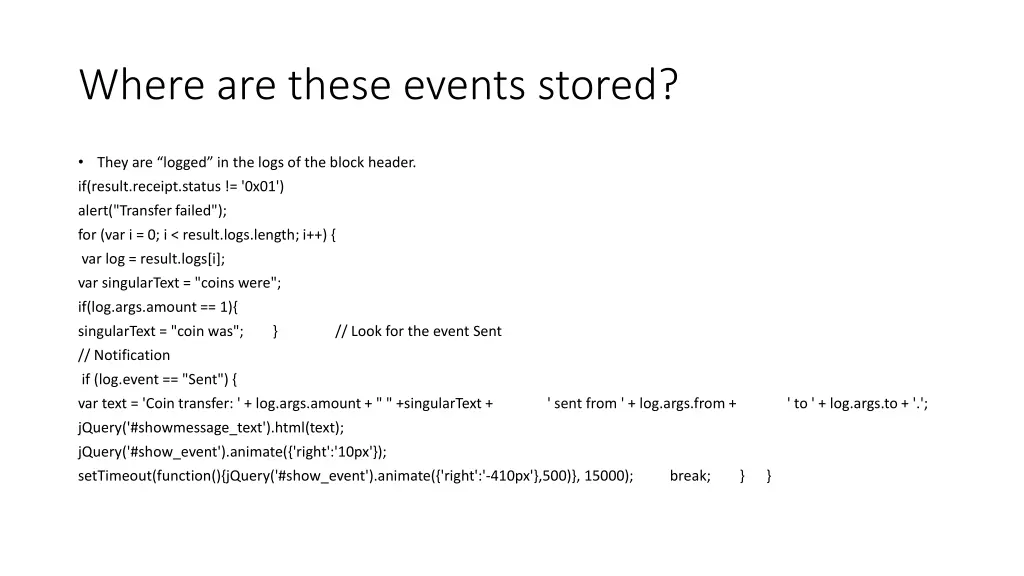 where are these events stored