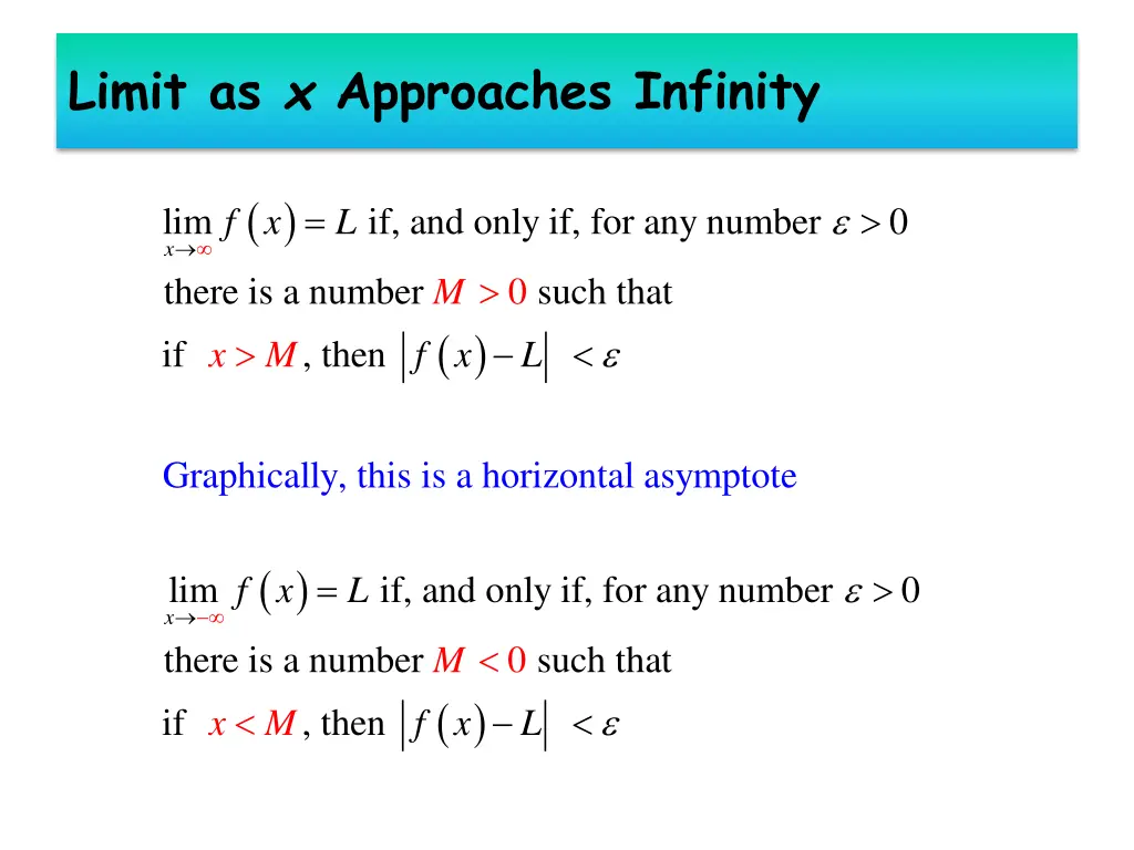 limit as x approaches infinity