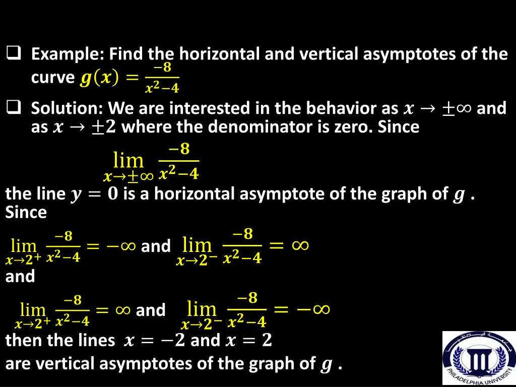 example find the horizontal and vertical 1