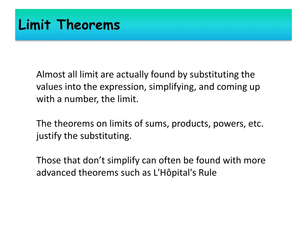 limit theorems