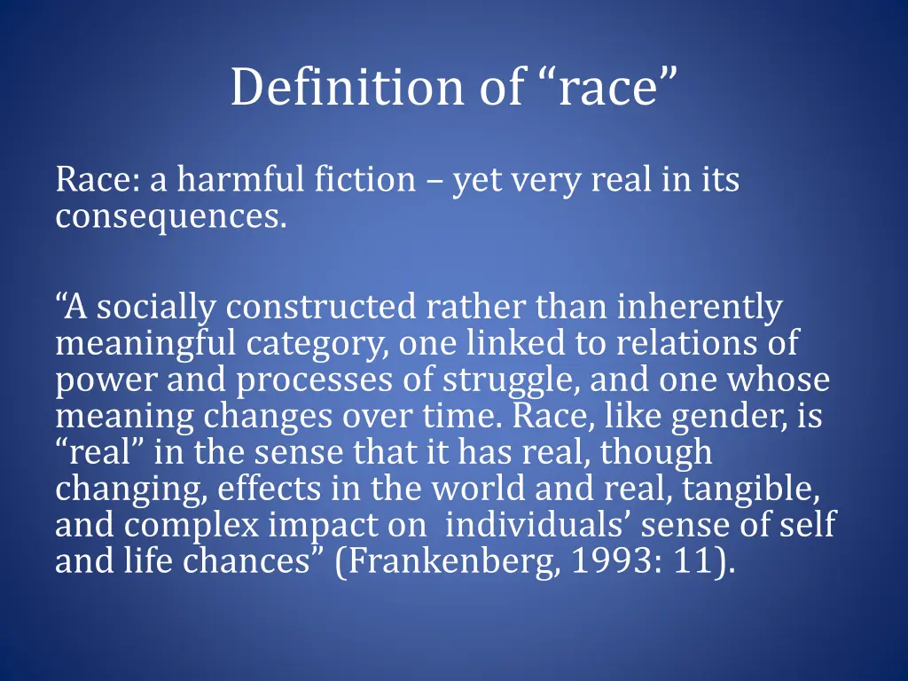 definition of race