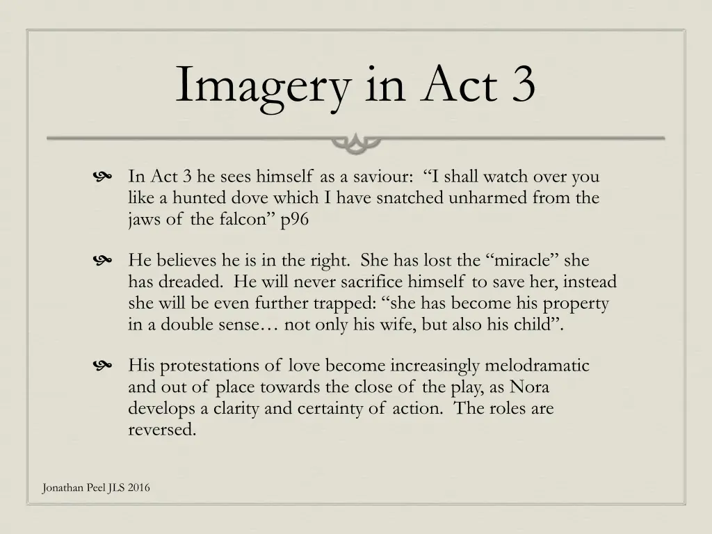 imagery in act 3