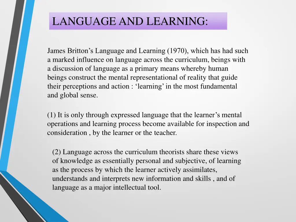 language and learning