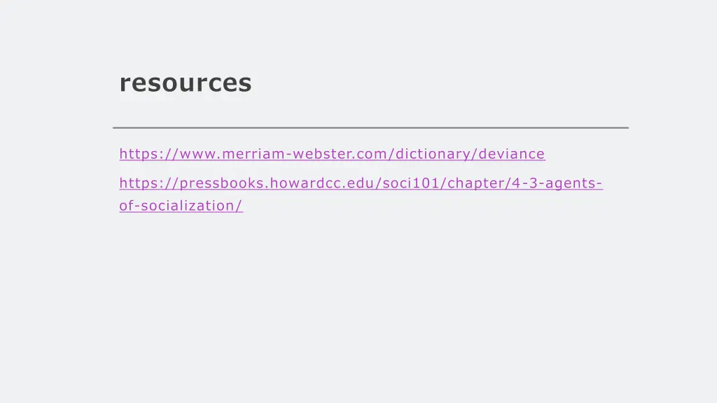 resources