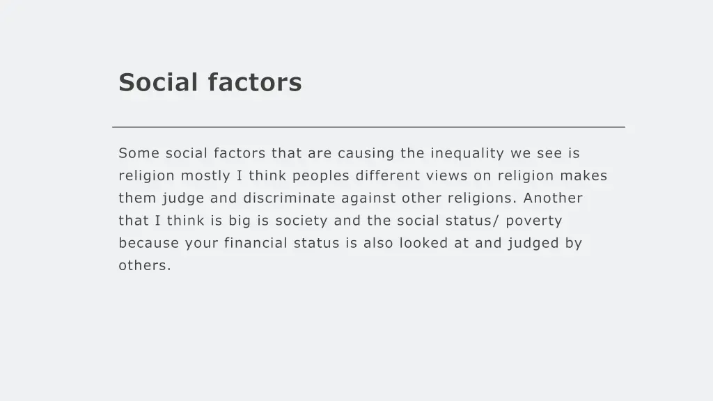 social factors