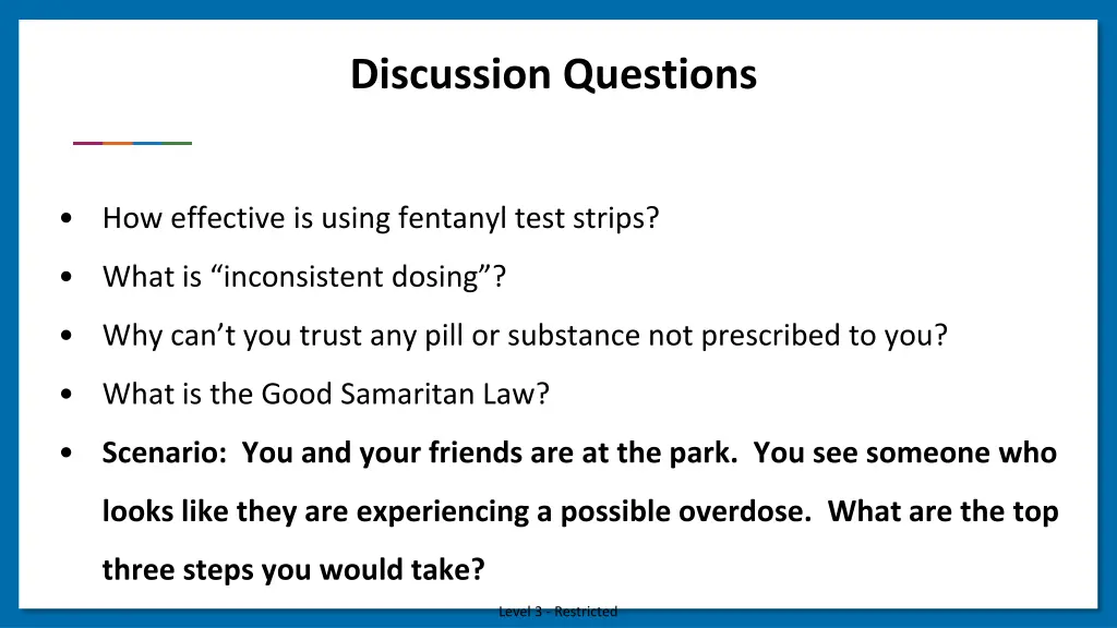 discussion questions