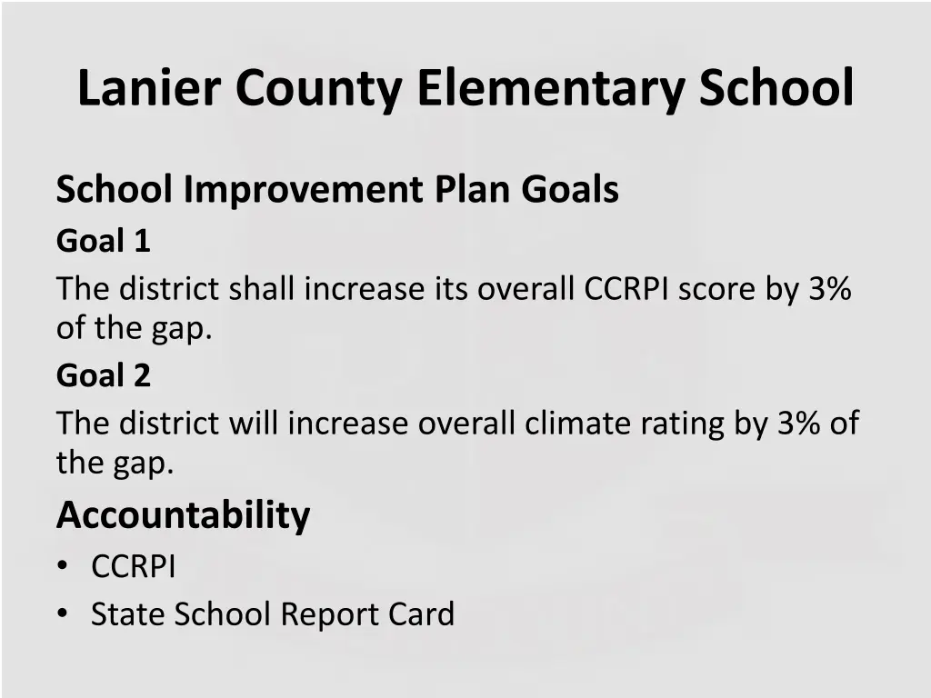 lanier county elementary school