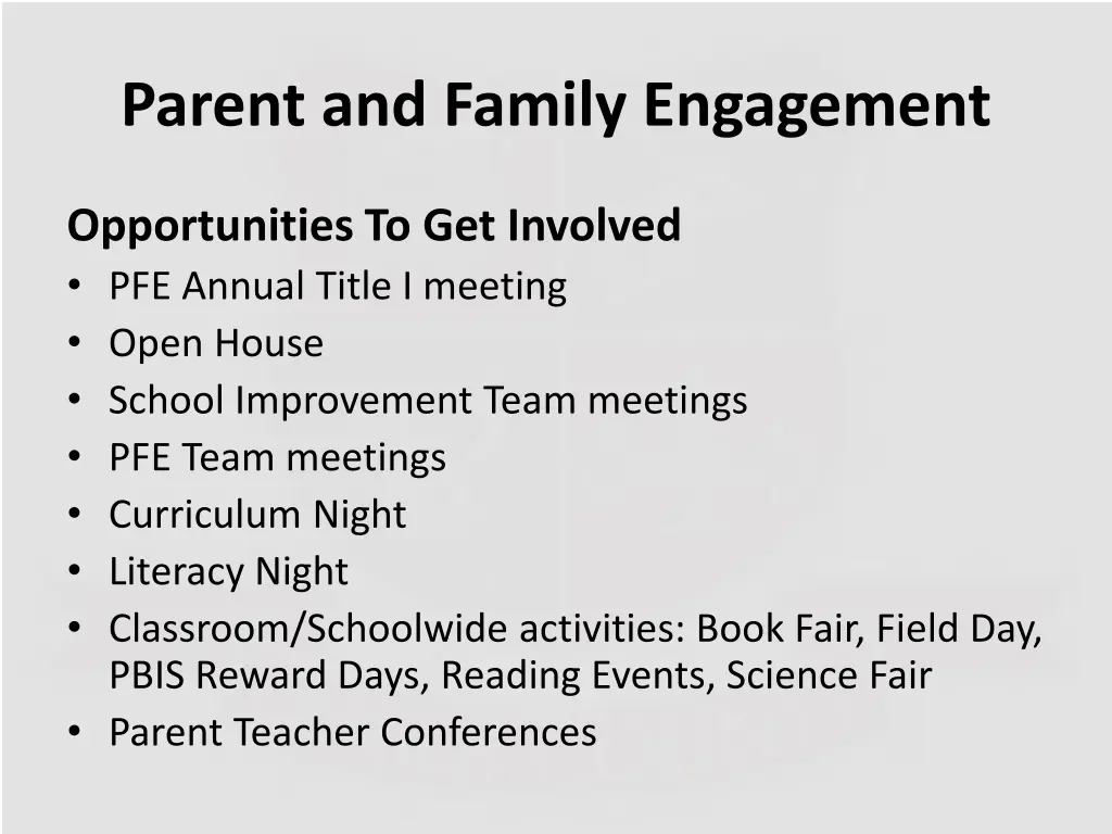 parent and family engagement 2