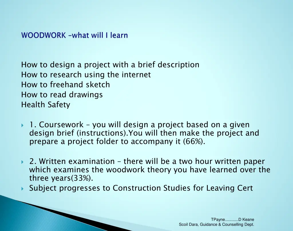 how to design a project with a brief description
