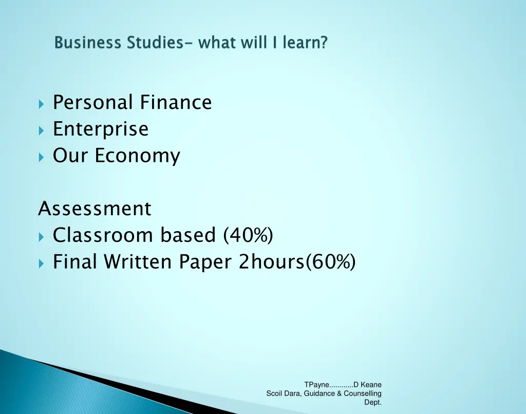 personal finance enterprise our economy