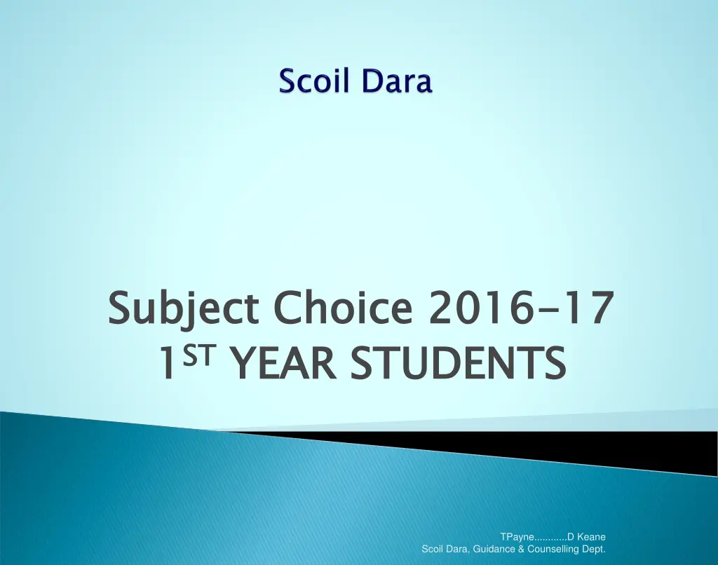 subject choice 2016 1 1 st